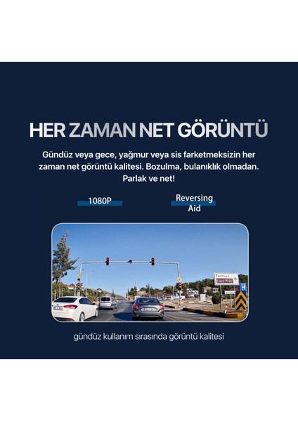 4 Kanallı Araç Içi Kamera | 4 Kamera Aynı Anda Kayıt | 360° Kayıt Açısı | Gece Görüşü, 2" IPS Ekran fırsatları