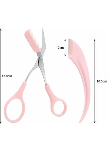 Taraklı Kaş Makası ve Ustura Seti Kaş Düzeltme Makası Kaş Bıyık Alma Aleti - MCT3765-1794 indirimleri