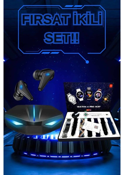 Gamer Kulaklık ve Çok Kordonlu Akıllı Saat Gürültü Önleyici Gps Desteği - MCT5428-2778