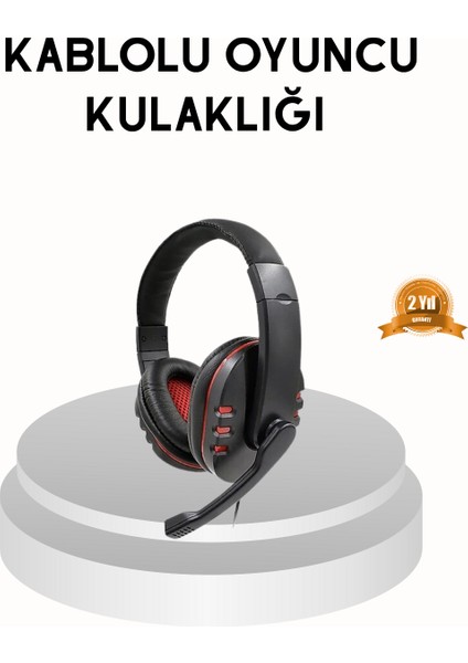 Profesyonel Gaming Kulaklık – Mikrofonlu Yumuşak Pedli Stereo Ses Kalitesi Tere - MCT6899-2424