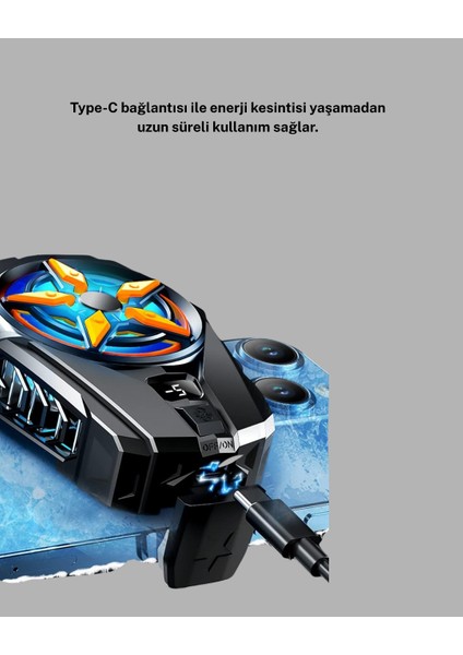 Telefon Soğutucu Radyatör Type-C Bağlantılı 2 Kademeli Dijital Kontrollü - MCT9564-8626 indirimleri