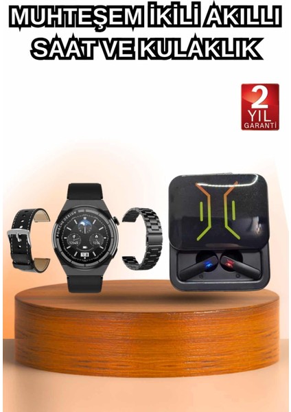 Dijital Göstergeli Bluetooth Kulaklık ve Bildirim Görebilen Akıllı Saat Alarm V - MCT2845-6498