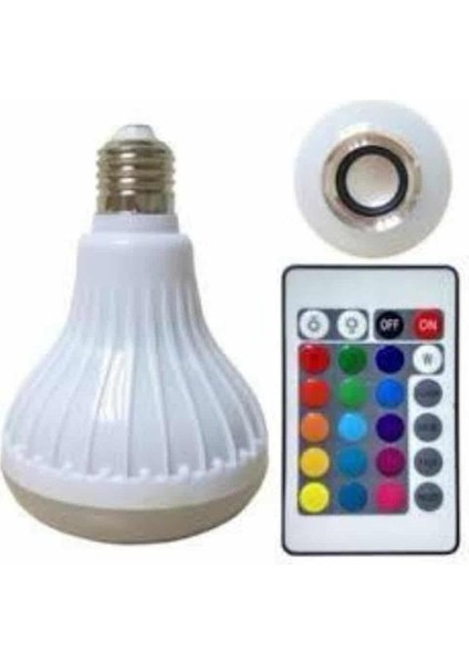 Lamba Hoparlör Ampül Görünümlü Renk Değiştirebilen Android ve Ios Uyumlu - MCT1383-8280