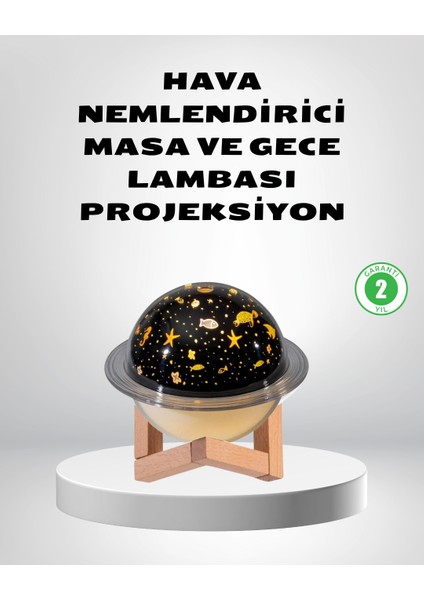 USB Projeksiyon Gece Lambası ve Hava Nemlendirici – Aromaterapi Destekli Taşına - MCT2951-3693