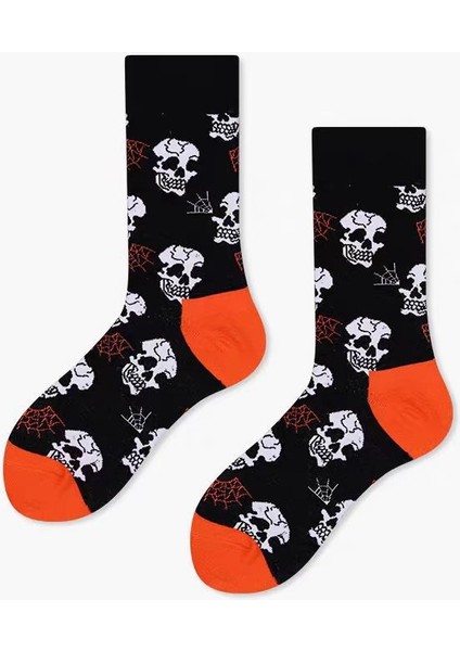 Cadılar Bayramı Kafatası Kabak Hayalet Komik Çorap (Yurt Dışından)