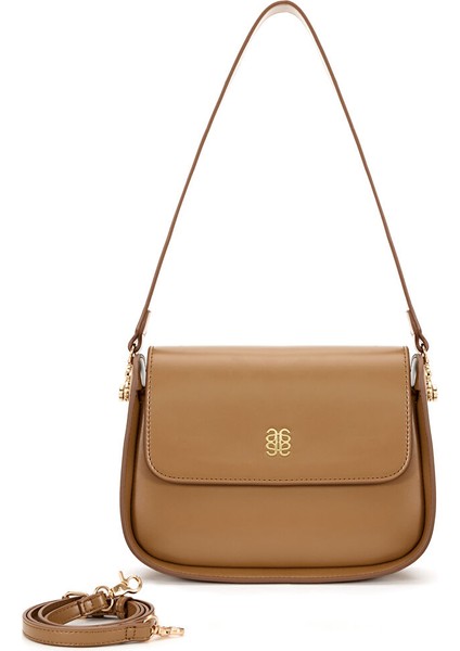 Kapaklı Logolu Çanta Bej 12144556000