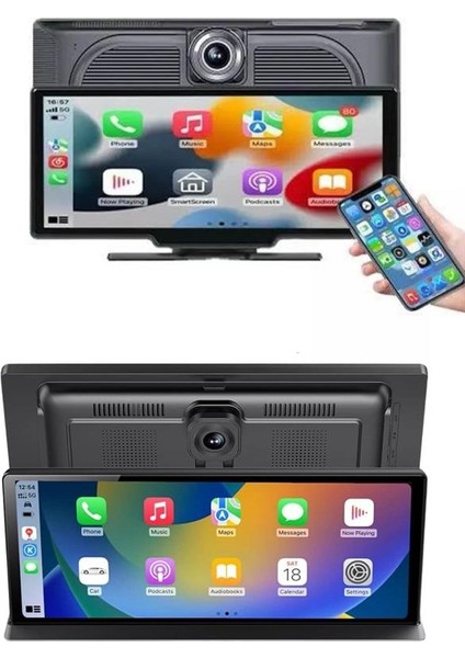 4K Ultra Araç Içi Ön ve Arka Kameralı Ekran Hd 2 Kameralı Torpido Üstü Araç - MCT9432-8254 fırsatları