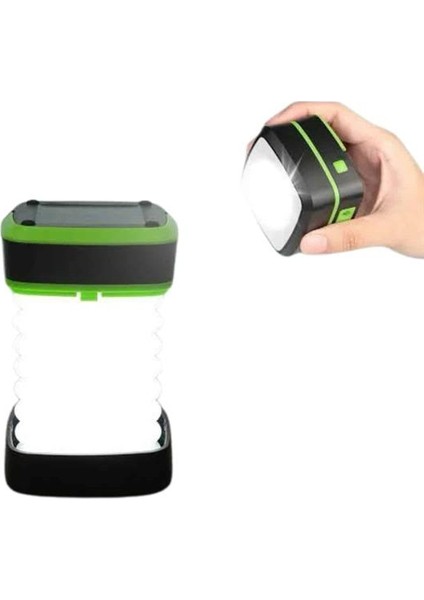 Kamp Lambası Katlanabilir Lamba Solar Şarjlı LED Lamba El Fenerli - MCT3804-9544 fırsatları