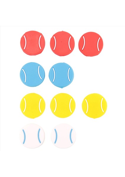 10 Adet Tenis Raket Titreşim Sönümleyiciler Tenis Şekli Tenis Raket Şok Emicileri Tenis Raket Telleri Amortisörler (Yurt Dışından)