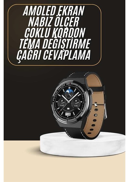 Çoklu Kordon Hediyeli Akıllı Saat Çağrı Cevaplama Müzik Dinleme Dokunmatik Ek - MCT7840-8121