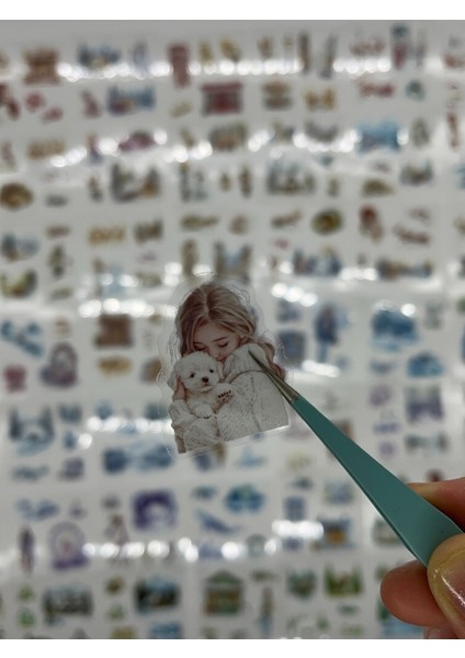 Mevsimler Serisi Kış Masalı Temalı 4 Bölüm 100 Yaprak 484 Adet Kutu Şeffaf Sticker Seti/etiket/çıkartma fiyatları
