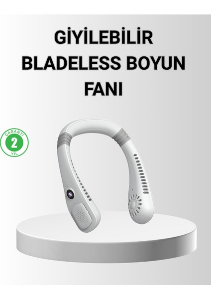 Giyilebilir Boyun Fanı 360° Dairesel Rüzgar ve 5 Kademeli Hız Ayarlı - MCT8004-1138