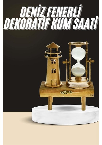 Dekoratif Kum Saati Deniz Feneri Retro Masa Hediyeli Eşya - MCT9403-3917 fiyatları