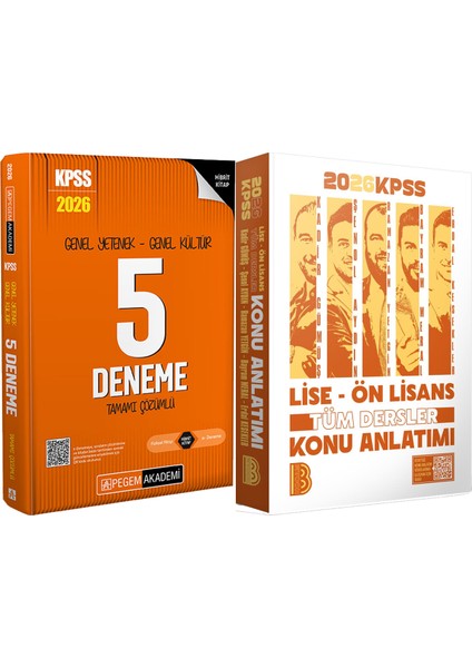 2026 Kpss Lise Ön Lisans Tüm Dersler Konu - Kpss Genel Yetenek Genel Kültür 5 Deneme