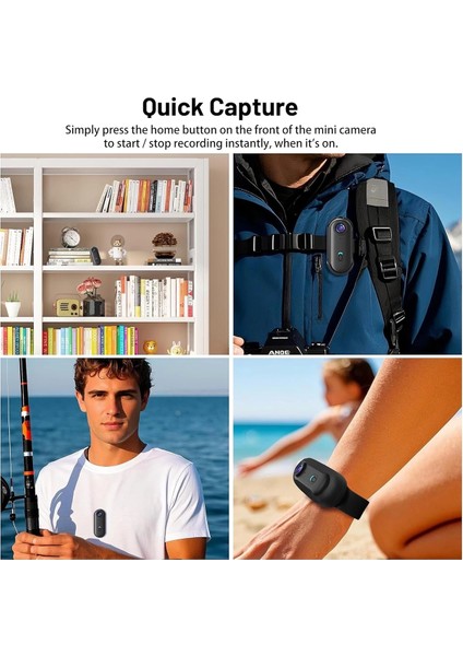 Mini Wıfı Aksiyon Kamerası 1080P Taşınabilir Vücut Kamerası Giyilebilir Video Kaydedici Ipx7 Su Geçirmez ( Lisinya ) fırsatları