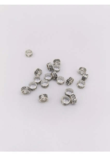 Metal Tesbih Arası – Gümüş Renkli - 20 Adet | Tesbih ve Doğal Taş Bileklik Yapımı Için Uyumlu