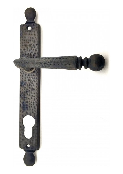 Eco Lounge Antika Tarz Dekoratif Pirinç Misket Oda Kapı Kolu - 245X34 Mm, Oksit