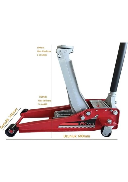 3 Ton Alçak Kafa Çift Piston Kriko fırsatları