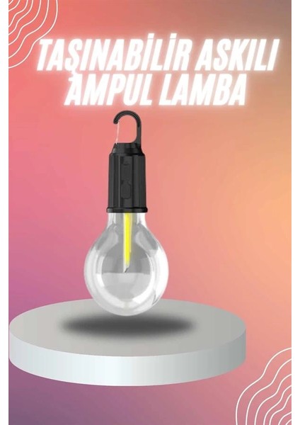 Şarjlı Dekoratif Kamp Lambası Askılı Ampul LED Işık Type-C Girişli fiyatları