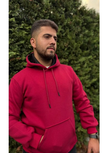 %100 Pamuk 3 Iplik Kapşonlu Sweatshirt
