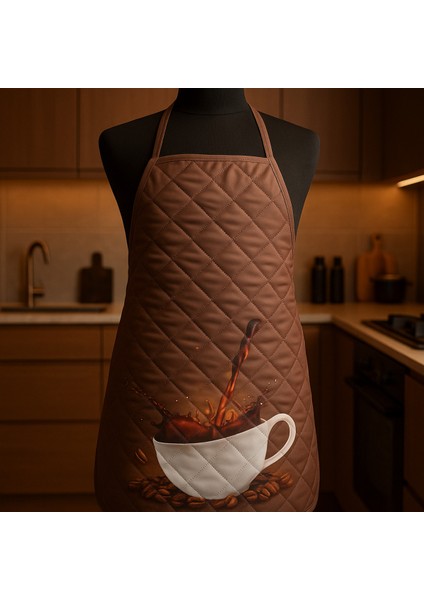 Kapitoneli Sıvı Geçirmez Leke Tutmaz Mutfak Önlüğü Dijital Baskılı Önlük modelleri