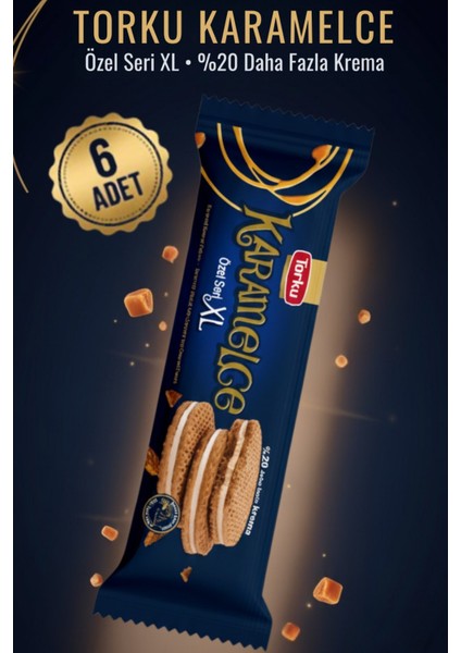 Karamelce Xl Özel Seri Karamelli Kremalı Bisküvi 176 gr * 6 Adet fiyatları