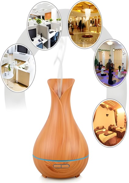 550 ml Hava Nemlendirici Buhar Makinesi Ultrasonik Aroma Difüzör Oda Nemlendirici 7 LED Işıklı modelleri