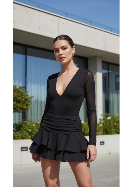 Isla Mini Dokuma Şortlu Etek