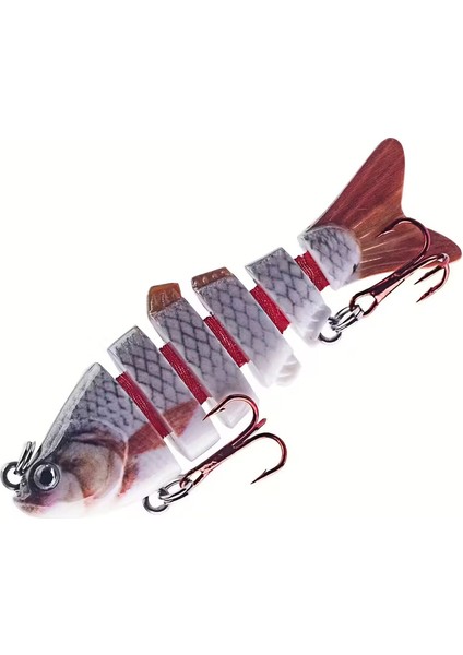 Çok Eklemli Segmentli Suni Balık Yemi Çift Kancalı (6 Cm, 4,4 Gr) Suda Hareket Eder fırsatları