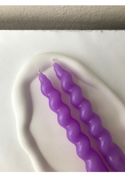 2'li Mor Burgu Şamdan Mumu modelleri