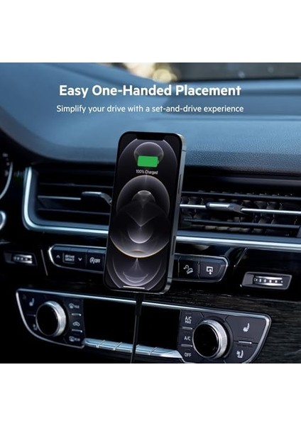 Boostcharge Kablosuz Şarj Manyetik Araç Telefonu Montaj Tutacağı, Magsafe Etkinleştirilmiş Aygıtlar ile Uyumlu (Kablo Dahil) fiyatları