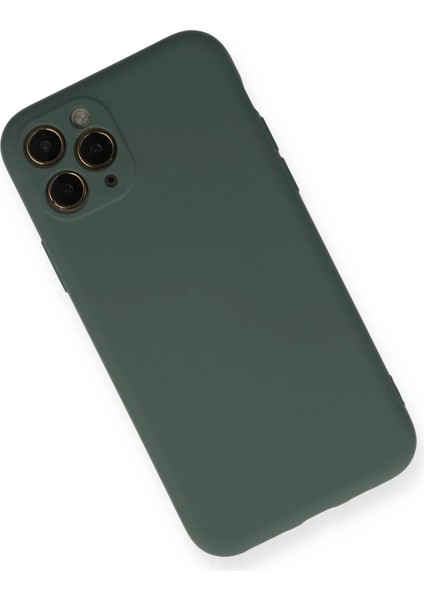 Iphone 11 Kılıf Nano Içi Kadife Silikon - Koyu Yeşil fiyatları