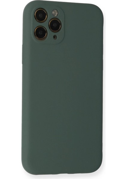 Iphone 11 Kılıf Nano Içi Kadife Silikon - Koyu Yeşil modelleri