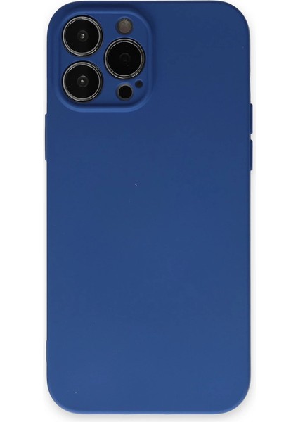 Iphone 13 Kılıf Nano Içi Kadife Silikon - Lacivert