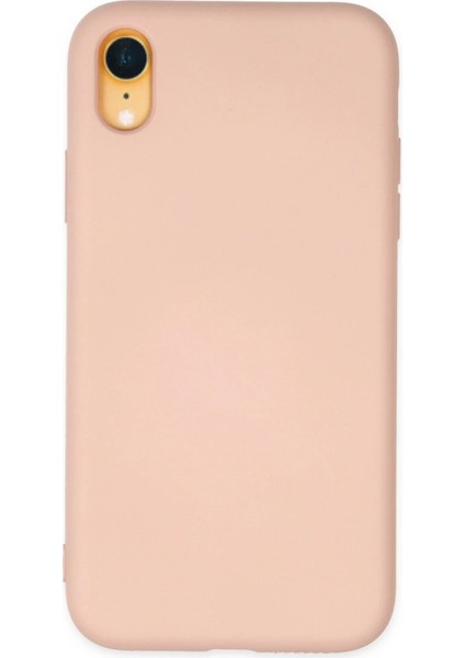 Iphone Xr Kılıf Nano Içi Kadife Silikon - Pudra