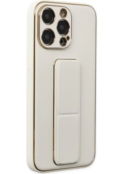 Iphone 13 Kılıf Coco Deri Standlı Kapak - Beyaz fiyatları