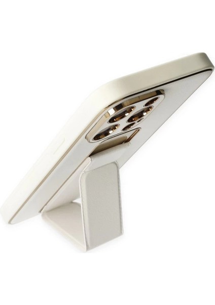 Iphone 13 Kılıf Coco Deri Standlı Kapak - Beyaz modelleri