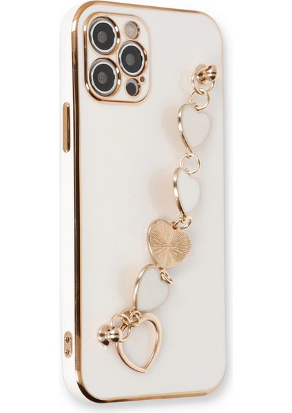 Iphone 12 Kılıf Esila Silikon - Beyaz