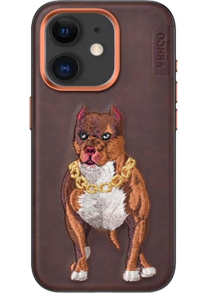 Venco Iphone 11 Perma Desenli Kapak - Kahverengi