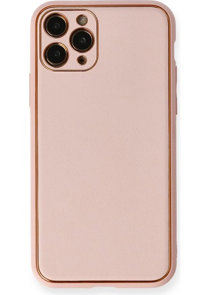 Iphone 11 Kılıf Coco Deri Silikon Kapak - Pembe