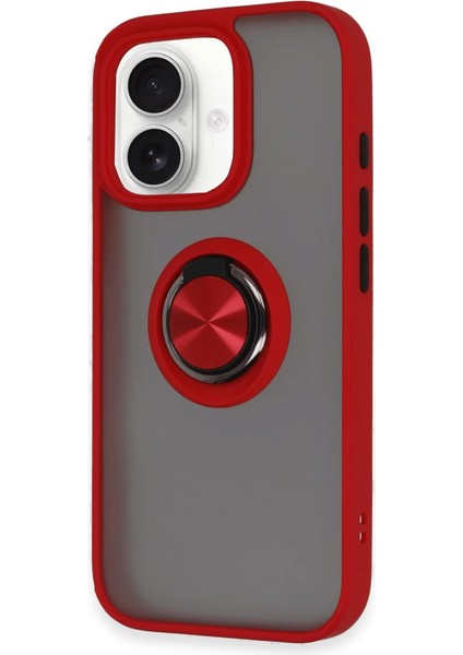 Newface Iphone 16 Kılıf Montreal Yüzüklü Silikon Kapak - Kırmızı fiyatları