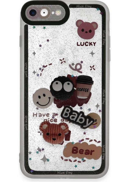 Newface Iphone 7 Kılıf Sweet Desenli Silikon Kapak - Sarı