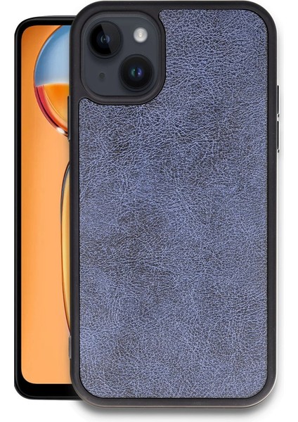 Newface Iphone 14 Kılıf Aras Deri Kapak - Lacivert