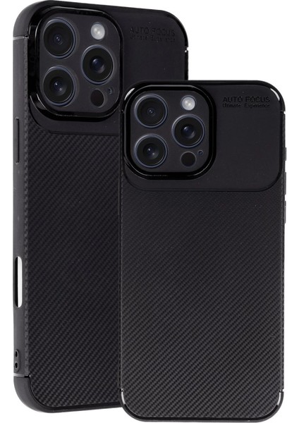 Iphone 16 Kılıf Auto Focus Karbon Kapak - Siyah fiyatları