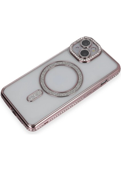 Newface Iphone 14 Kılıf Joke Simli Magneticsafe Kılıf - Pembe modelleri