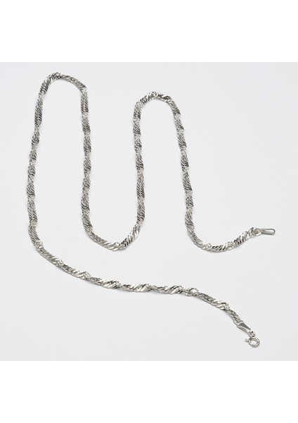 60 Mikron Rodyum Singapur Gümüş Zincir fiyatları