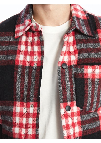 Yeni Sezon Regular Fit Uzun Kollu Ekose Erkek Gömlek Ceket modelleri