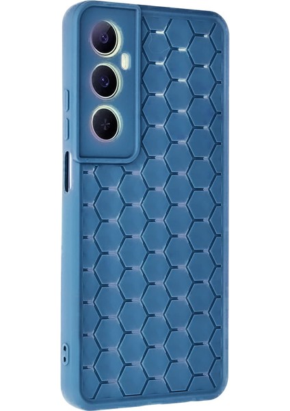 Newface Realme C65 Kılıf Petek Silikon Kapak - Mavi