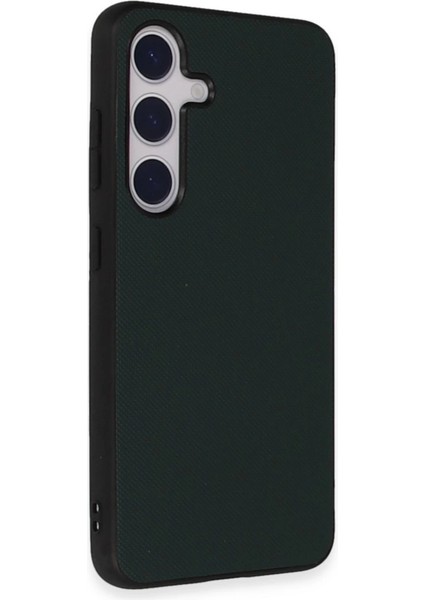 Newface Samsung Galaxy S24 Kılıf Taft Kapak - Koyu Yeşil
