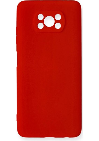 Xiaomi Pocophone X3 Kılıf Nano Içi Kadife Silikon - Kırmızı